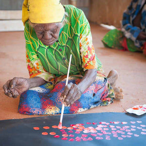 Anwekety (Conkerberry) by Polly Ngale by Polly Ngale, 90cm x 90cm. Australian Aboriginal Art.